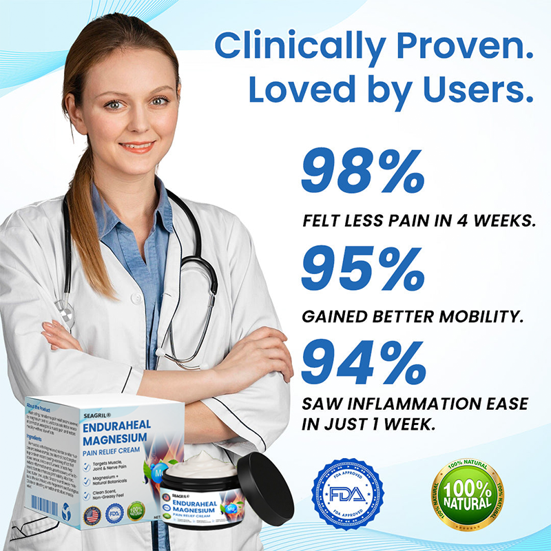SEAGRIL® EnduraHeal Magnesium Pain Relief Cream (Treats Arthritis, Neuropathy, Rheumatism, Sports Injuries & More)