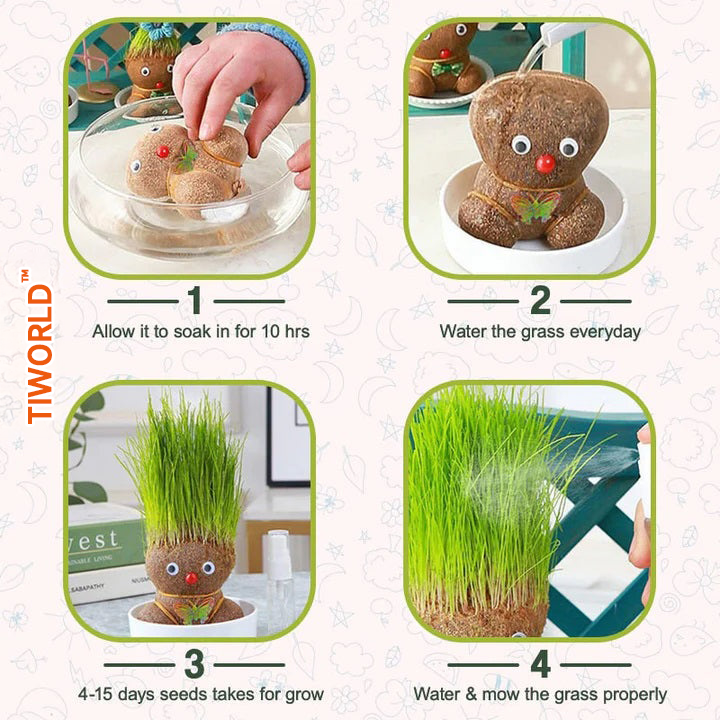 Tiworld™ Grass Head Doll