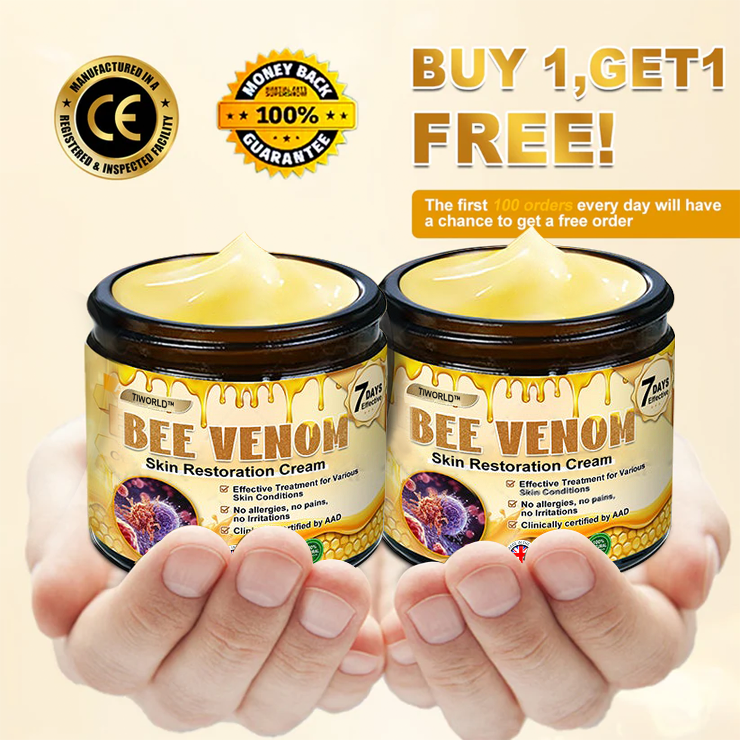 ✨✨Tiworld™ Bee venom Comprehensive Cream — 🔥Limited Time 80% OFF🔥