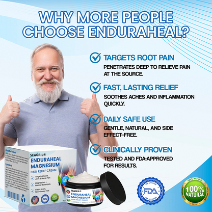 SEAGRIL® EnduraHeal Magnesium Pain Relief Cream (Treats Arthritis, Neuropathy, Rheumatism, Sports Injuries & More)