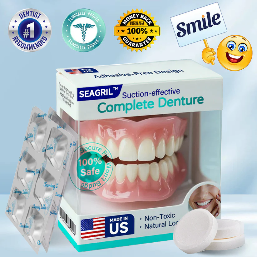 ✅ Made and Shipped from the US|SEAGRIL™ Suction-fit Complete Denture 🍀